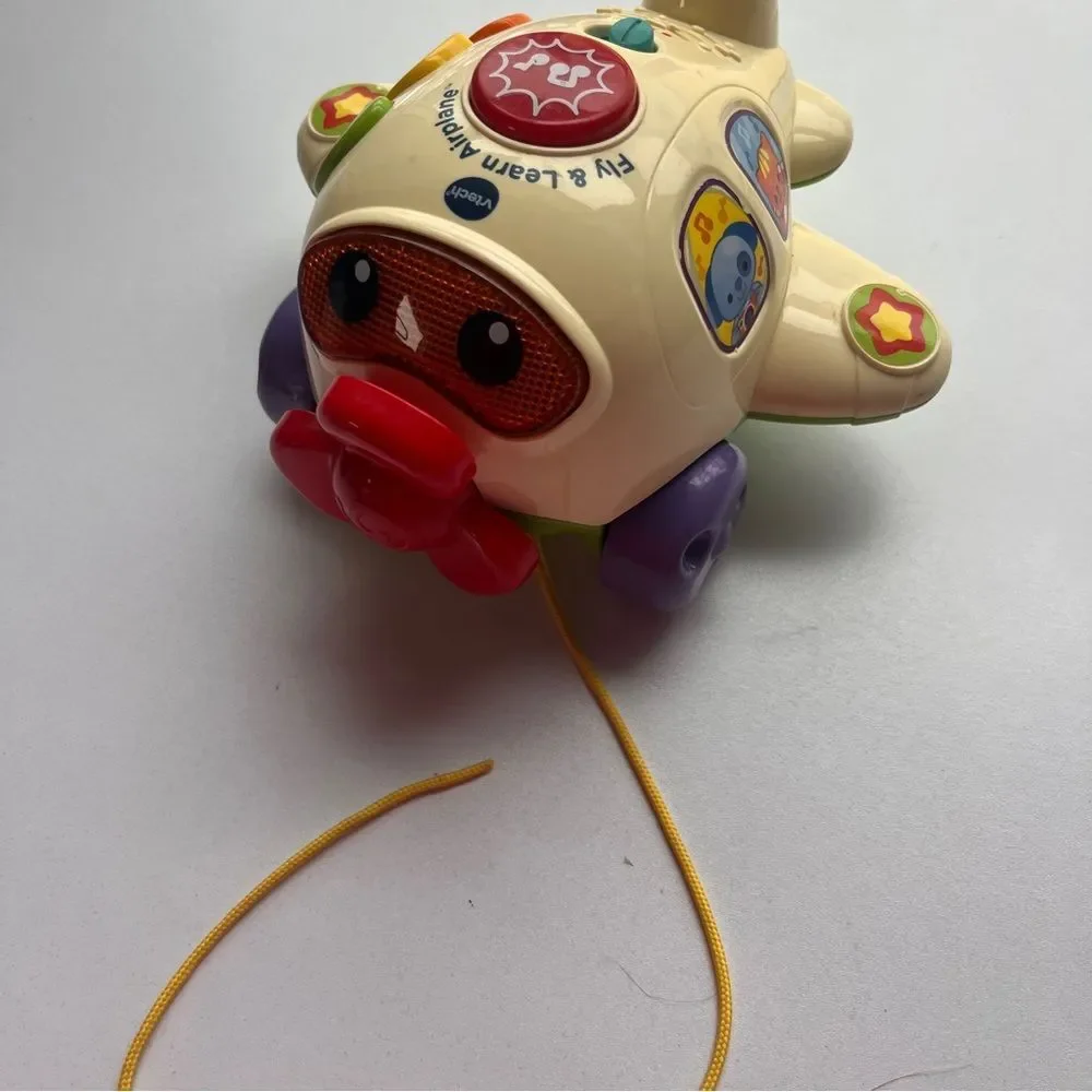 VTech Fly & Learn Airplane Pull Toy Interactive Musical Learning Plane
